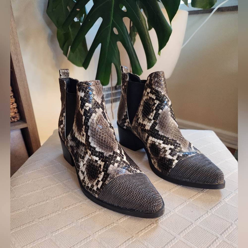 Snakeskin Ankle Boots